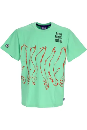 Octopus Top, Herre, Grøn, XS, Bomuld, Lime Dripper Tee Kortærmet T-shirt