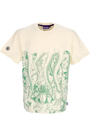 Octopus Top, Herre, Flerfarvet, XS, Bomuld, Botanisk Tee Herre T-shirt