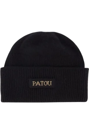 Patou Tilbehør, Dame, Sort, ONE SIZE, Uld, Uld Beanie i Sort Cashmere