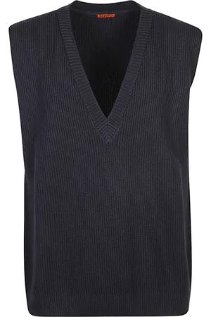 BARENA Strik, Herre, Blå, L, Blå Sweatshirt Aw24 Herremode