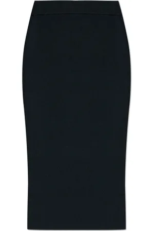 VERSACE Nederdel, Dame, Sort, XS, Uld, Nederdel med knapper