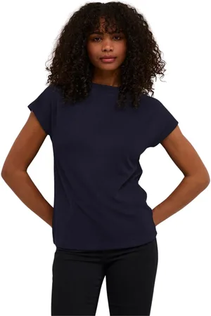 Karen by Simonsen Top, Dame, Blå, M, Uld, Nat Himmel Dandykb Tee Top