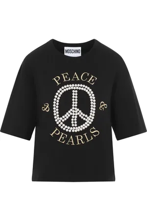 Moschino Top, Dame, Sort, S, Bomuld, Sorte T-shirts & Polos til kvinder