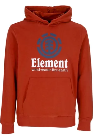 Element Sweathshirts & Hoodies, Herre, Rød, L, Bomuld, Rød Letvægts Hættetrøje Vertikal Hættetrøje