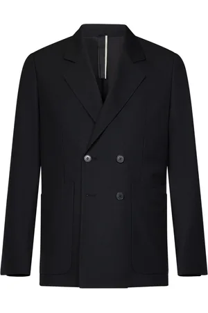 LOW BRAND Jakke, Herre, Sort, M, Uld, Sort Dobbelt-Brystet Blazer Tøj