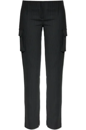 MISBHV Bukser, Dame, Sort, M, Polyester, Bukser med stribet mønster