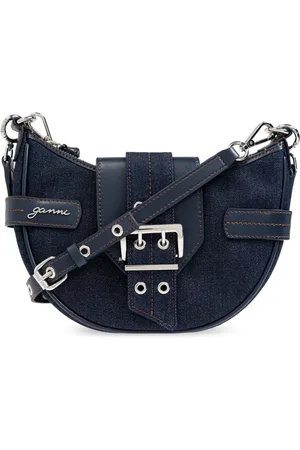 Ganni Taske, Dame, Blå, ONE SIZE, Uld, Denim Skuldertaske