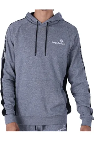 Sergio Tacchini Sweathshirts & Hoodies, Herre, Grå, S, Uld, Logo Band Hættetrøje - Grå