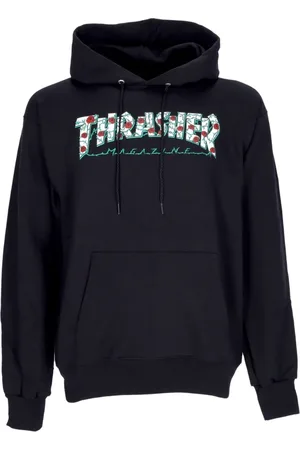 Thrasher Sweathshirts & Hoodies, unisex, Sort, L, Bomuld, Sort Roses Hoodie Herre Langærmet