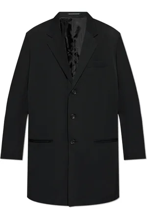 Y-3 Frakke, Herre, Sort, M, Uld, Uldfrakke