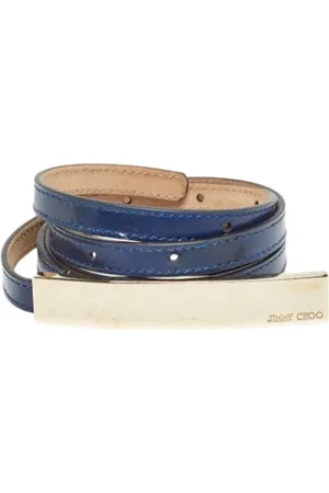 Jimmy Choo Pre-owned, Dame, Blå, ONE SIZE, Tyl, Pre-owned Laeder baelter