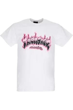 Thrasher Top, Herre, Hvid, M, Bomuld, Hvid Herre Airbrush Tee T-Shirt