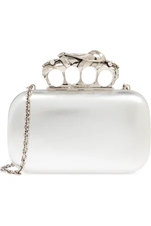 Alexander McQueen Taske, Dame, Grå, ONE SIZE, Uld, Skuldertaske