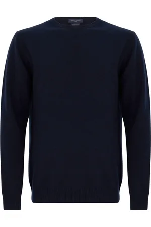 Daniele Fiesoli Strik, Herre, Blå, S, Uld, Blå Sweater Kollektion