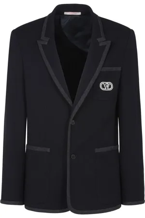 VALENTINO Jakke, Herre, Blå, M, Uld, Elegant Herrejakke