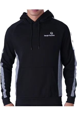 Sergio Tacchini Sweathshirts & Hoodies, Herre, Sort, L, Uld, Logo Band Hættetrøje - Sort