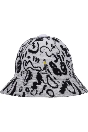 Kangol Tilbehør, Herre, Flerfarvet, S, Polyester, Jacquard Strikket Spandehat Hvid/Sort