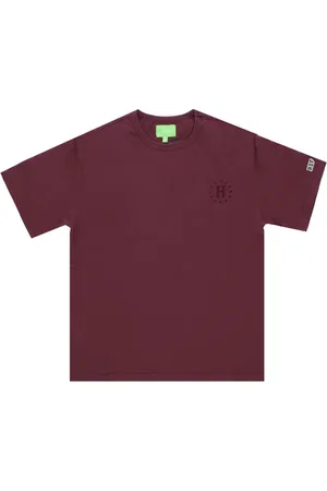 Huf Top, Herre, Rød, L, Bomuld, Galakser Afslappet Top Vin T-shirt