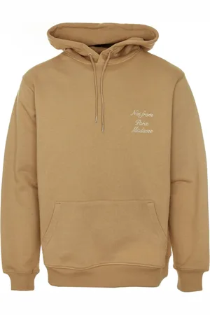 Drôle de Monsieur Sweathshirts & Hoodies, Herre, Brun, XL, Bomuld, Calligraphy Slogan Hoodie