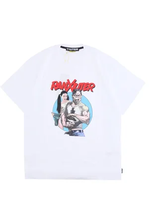 IUTER Top, Herre, Hvid, S, Bomuld, Hvid Crew Neck T-shirt Logo Print