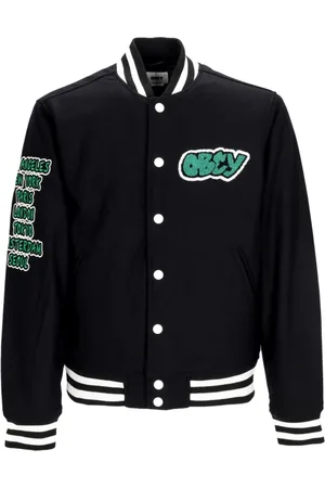 Obey Jakke, Herre, Sort, L, Uld, Varsity Jakke Sort Quiltet Foring