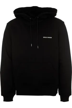 Daily paper Sweathshirts & Hoodies, Herre, Sort, S, Bomuld, Sort Hættetrøje med Afslappet Pasform
