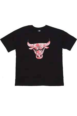 New Era Sport, Herre, Sort, S, Bomuld, Chicago Bulls Logo Tee Sort/Rød