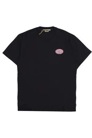 IUTER Top, Herre, Sort, XL, Bomuld, Sort Herre Tee Kortærmet Crew