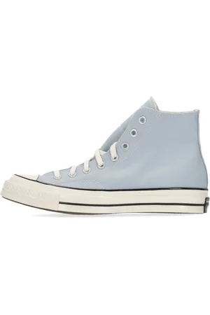 Converse Sko, Herre, Blå, 42 1/2 EU, Læder, Blå Hi-Top Sneaker med Logo Patch