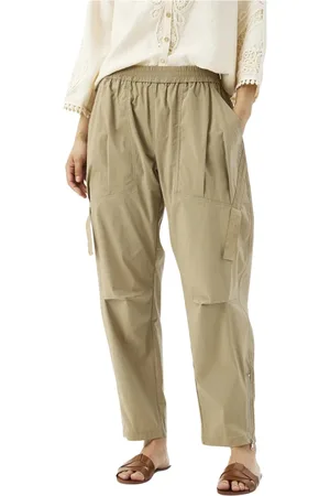 In Front Bukser, Dame, , XL, Bomuld, Gianna Pants Sand Bukser