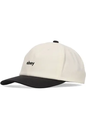Obey Tilbehør, Herre, Hvid, ONE SIZE, Uld, Buet Skygge Klassisk Kasket Hvid Multi
