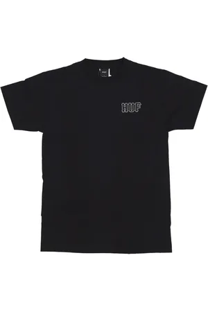 Huf Top, Herre, Sort, XL, Bomuld, Sort Tee Sæt Crew Neck Logo