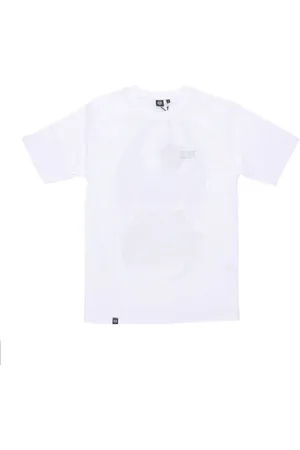 DOLLY NOIRE Top, Herre, Hvid, S, Bomuld, Blå Drage Tee Kortærmet T-shirt