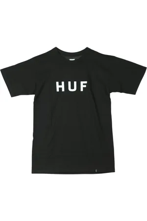 Huf Top, Herre, Sort, S, Sort/Hvid Logo Herre T-Shirt