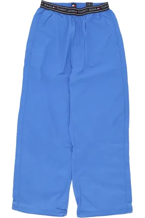 Tommy Hilfiger Bukser, Dame, Blå, XS, Uld, Blå Baggy Taping Trackpant