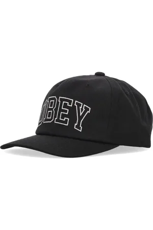 Obey Tilbehør, Herre, Sort, ONE SIZE, Uld, Klassisk Snapback Sort Buet Skyggehue