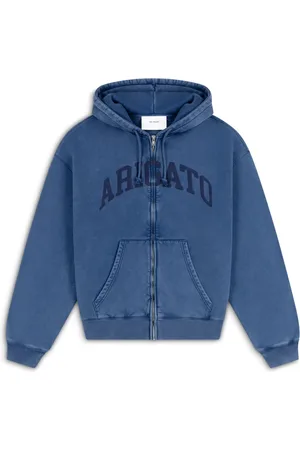 Axel Arigato Sweathshirts & Hoodies, Herre, Blå, XL, Bomuld, Link Zip-Up Hoodie