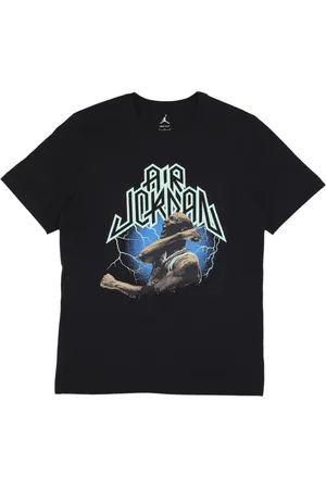 Jordan Top, Herre, Sort, XL, Bomuld, Grafisk T-shirt Sort | Mint Skum Kortærmet