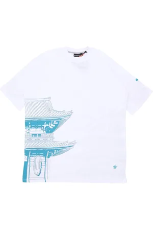 DOLLY NOIRE Top, Herre, Hvid, XL, Bomuld, Tokyo Herre Kimono T-shirt Hvid