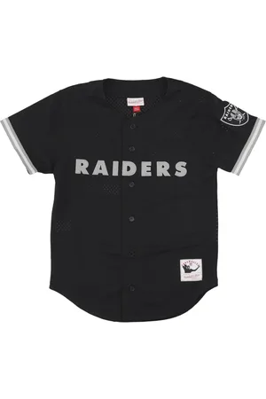 Mitchell & Ness Sport, Herre, Sort, M, Uld, Lasrai Sort NFL T-Shirt Mesh