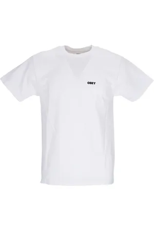 Obey Top, Herre, Hvid, XL, Bomuld, Klassisk Hvid Herre T-shirt