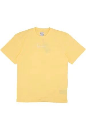 Karl Kani Top, Herre, Gul, L, Bomuld, Gul Crew Neck Tee Regular Fit