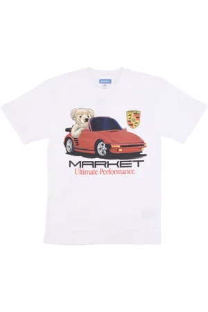 MARKET Top, Herre, Hvid, L, Bomuld, Bear Tee Hvid T-shirt