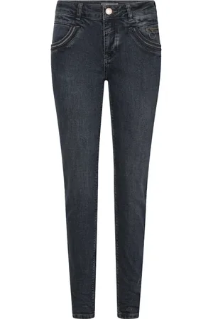 Mos Mosh Jeans, Dame, Blå, W32, Bomuld, Klassiske Colla Jeans i Mørkeblå