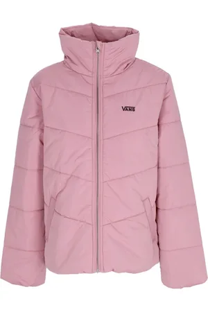 Vans Jakke, Dame, Lyserød, L, Uld, Vandafvisende Dunjakke med Høj Krave