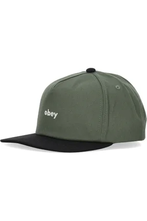 Obey Tilbehør, Herre, Grøn, ONE SIZE, Bomuld, Buet Skygge Snapback Kasket
