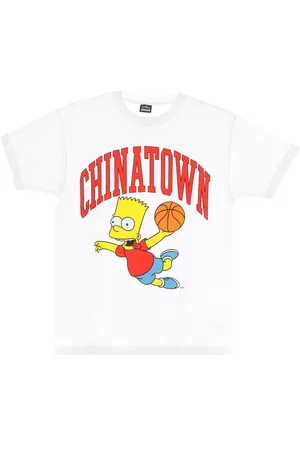 MARKET Top, Herre, Hvid, XL, Bomuld, The Simpsons Hvid T-shirt