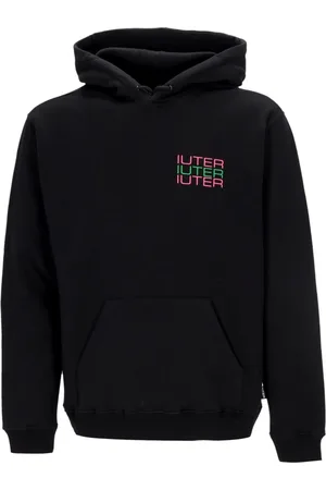IUTER Sweathshirts & Hoodies, Herre, Sort, XL, Bomuld, Sort Skull Hættetrøje Langærmet Sweatshirt