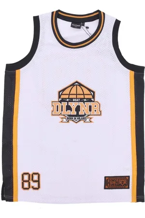 DOLLY NOIRE Top, Herre, Hvid, S, Polyester, Basketball Goat Slam Dunk Tank Top