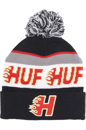 Huf Tilbehør, Herre, Flerfarvet, ONE SIZE, Uld, Enforcer Pom Pom Beanie Sort